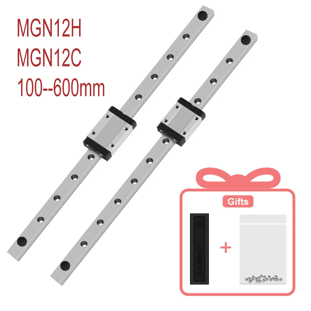 ZHENGGUIFANG Guida Lineare CNC Rail MGN12 MGN9 MGN9H MGN12H 100-1000mm Mini Guida Lineare Guida Linea Di Scorrimento Per Stampante 3D (Color : MGN12H, Guide Length : 100mm - Foto 2