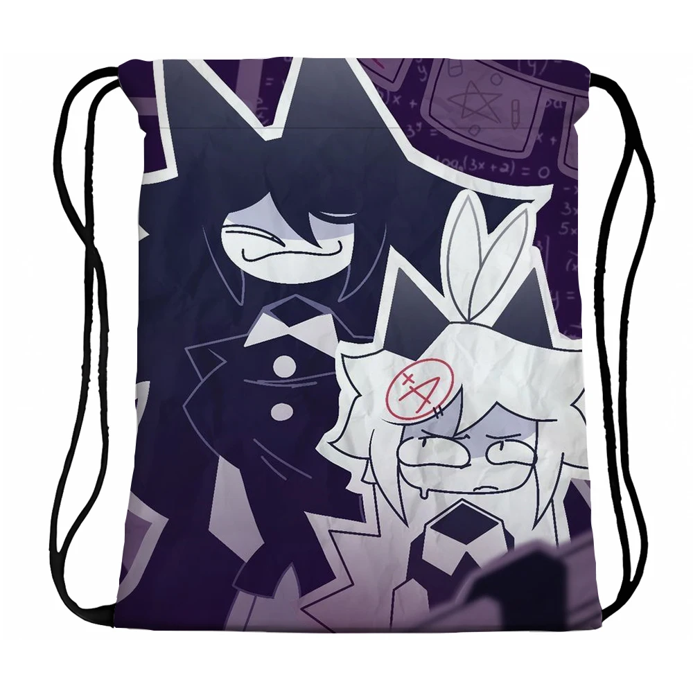 Fundamental Paper Education Drawstring Bag Miss Circle Anime Printed Draw String Backpack Cartoon Creative Storage Pouch Gifts