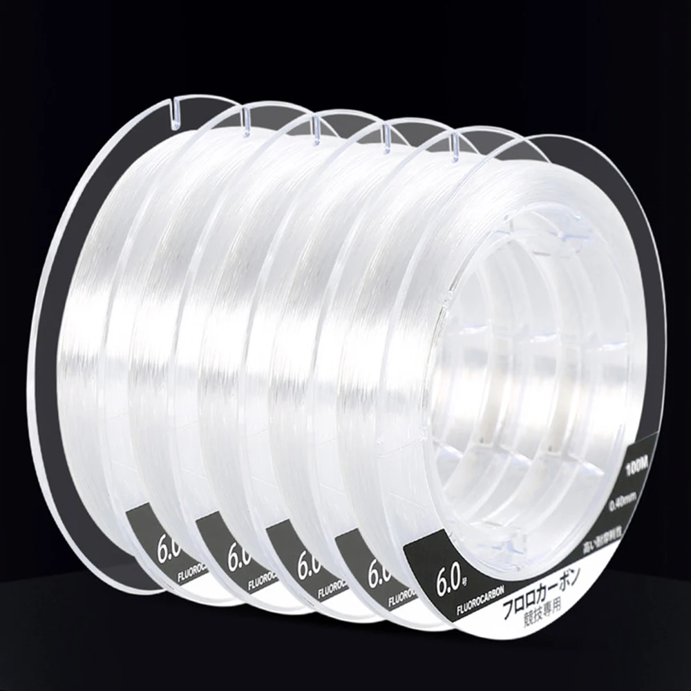 99% Fluorocarbon Fishing Line 100M Clear White Japanese Carbon Fiber Line 1-25kg Monofilament Sinking Sea fishing Carp