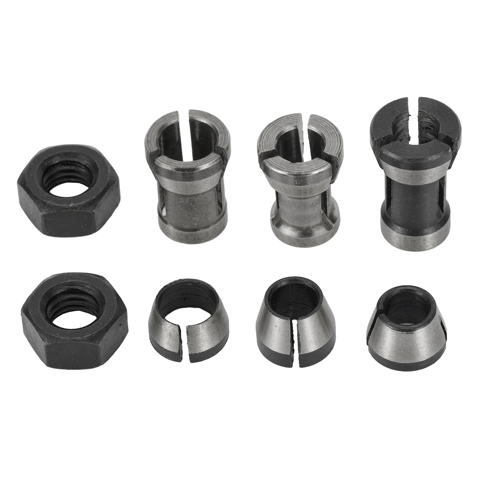 

8 In 1 6/6.35/8mm Router Bit Collet Chuck Adapter CNC Router Collet Chuck Engraving Trimming Machine Milling Cutter Tools