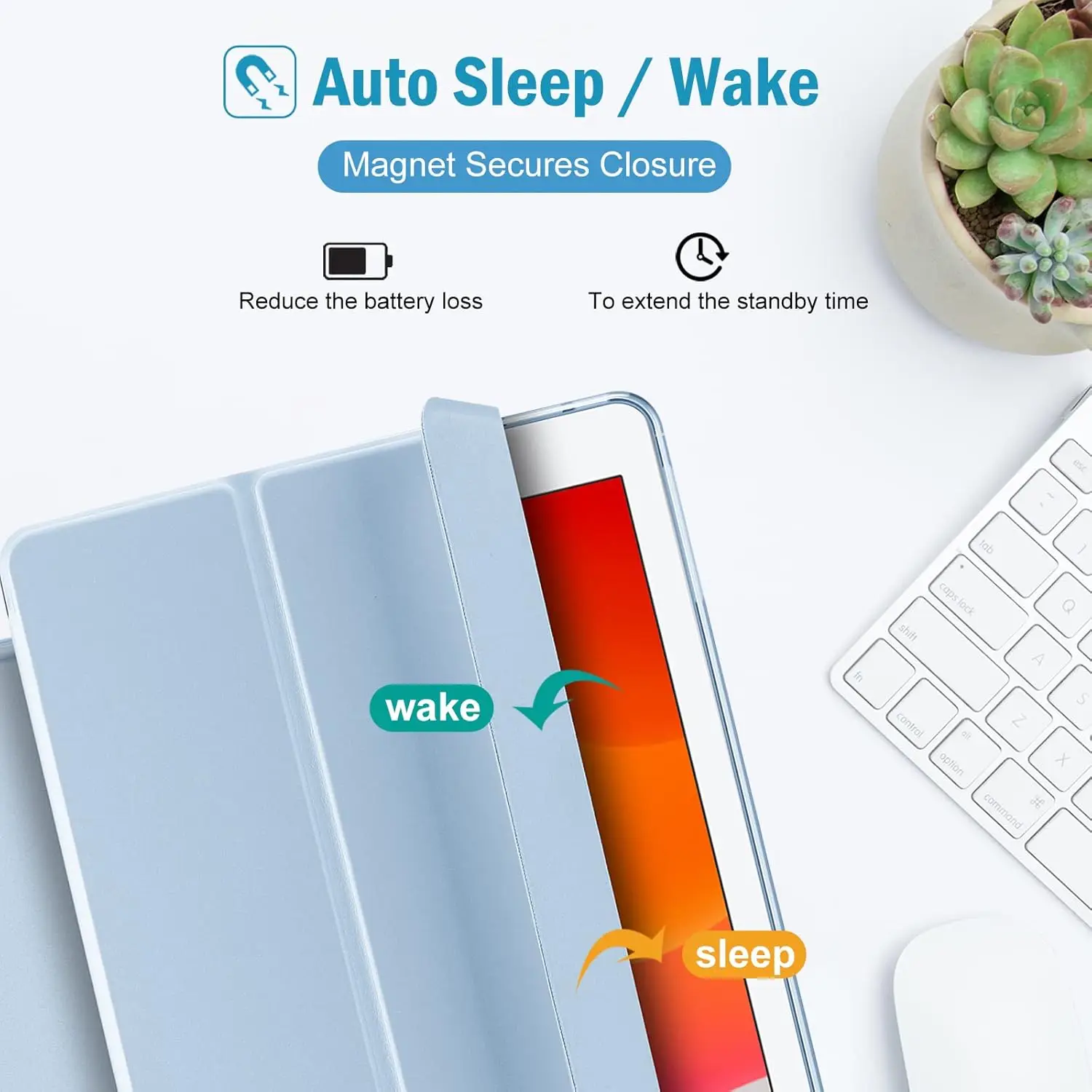 Premium Flip Smart Cover for 7.9-inch Tablets [Auto Sleep/Wake Feature]