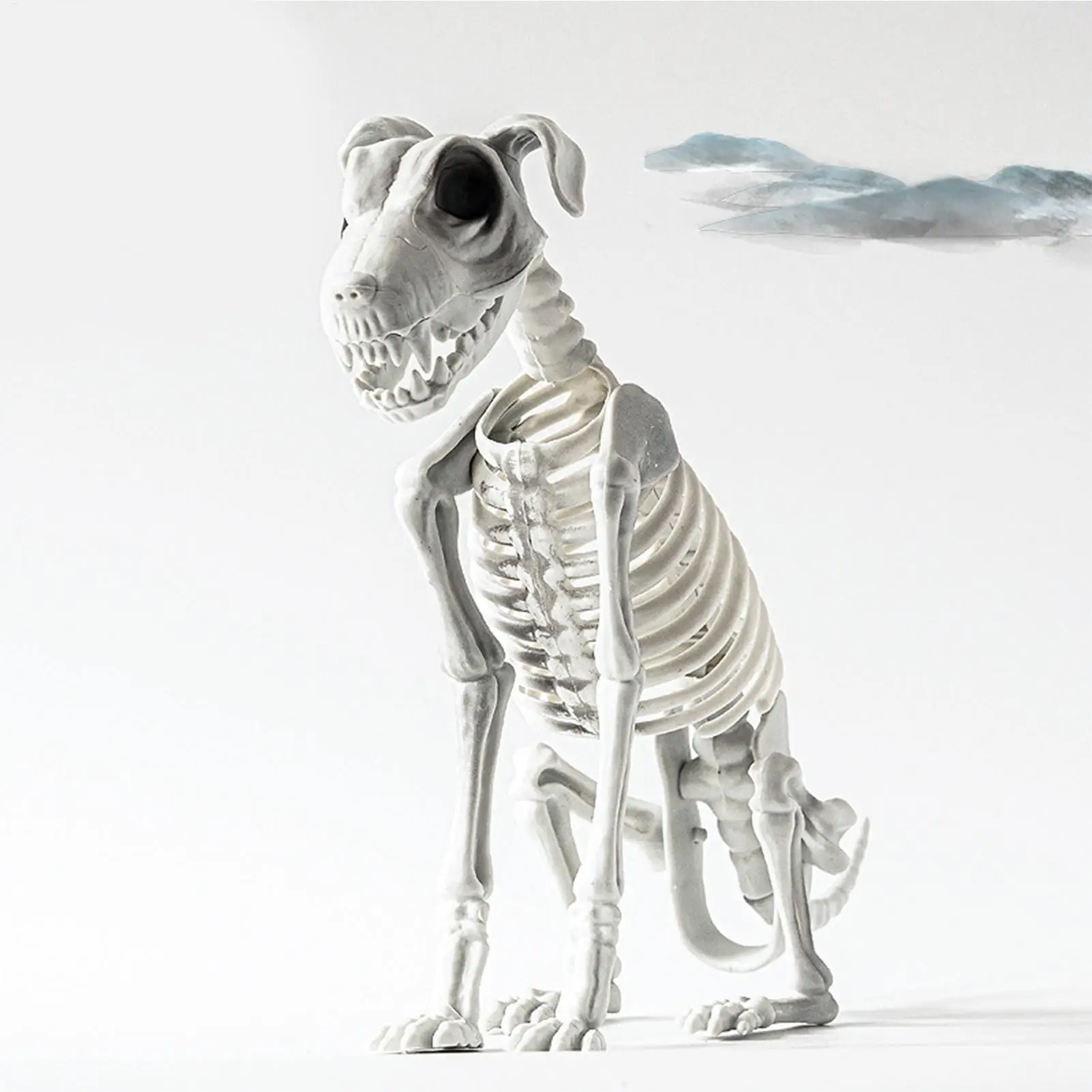 new Halloween Skeleton Dog Spooky Skeleton Animal Realistic Halloween Skeleton Dog Statue Skull Bone Art Ornaments For Haunted