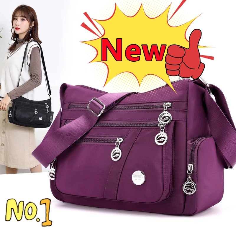

7 Colors Oxford Waterproof Shoulder Bag Women Casual Crossbody Bag Multifunction Shopping Handbag Large Capacity Messenger Bags