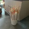 5/12/16PCS Paper Parasol Wedding Paper Umbrella Party Favor 60/80cm White Umbrellas for Bridal Shower Centerpieces Photo Props 5