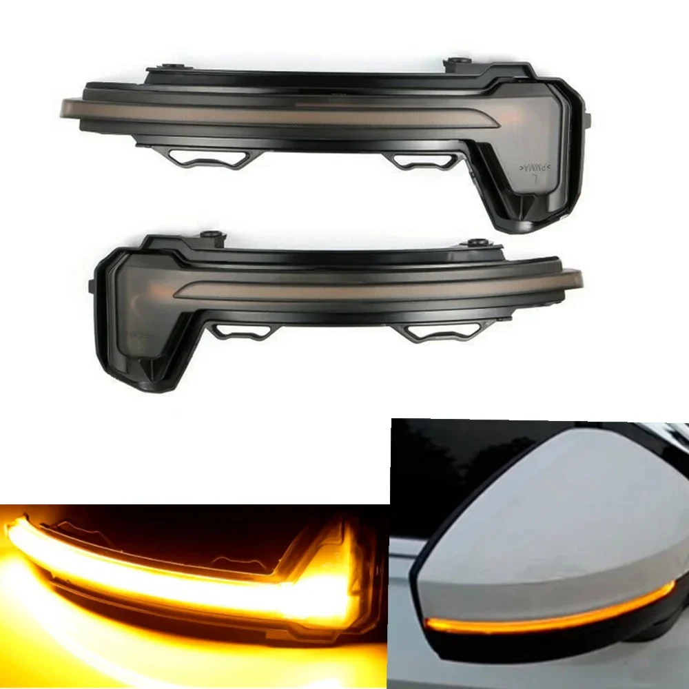 

2pcs LED Dynamic Turn Signal Light Side Rearview Mirror Indicator Sequential For VW Volkswagen Tiguan MK2 2017 Touareg MK3 2019