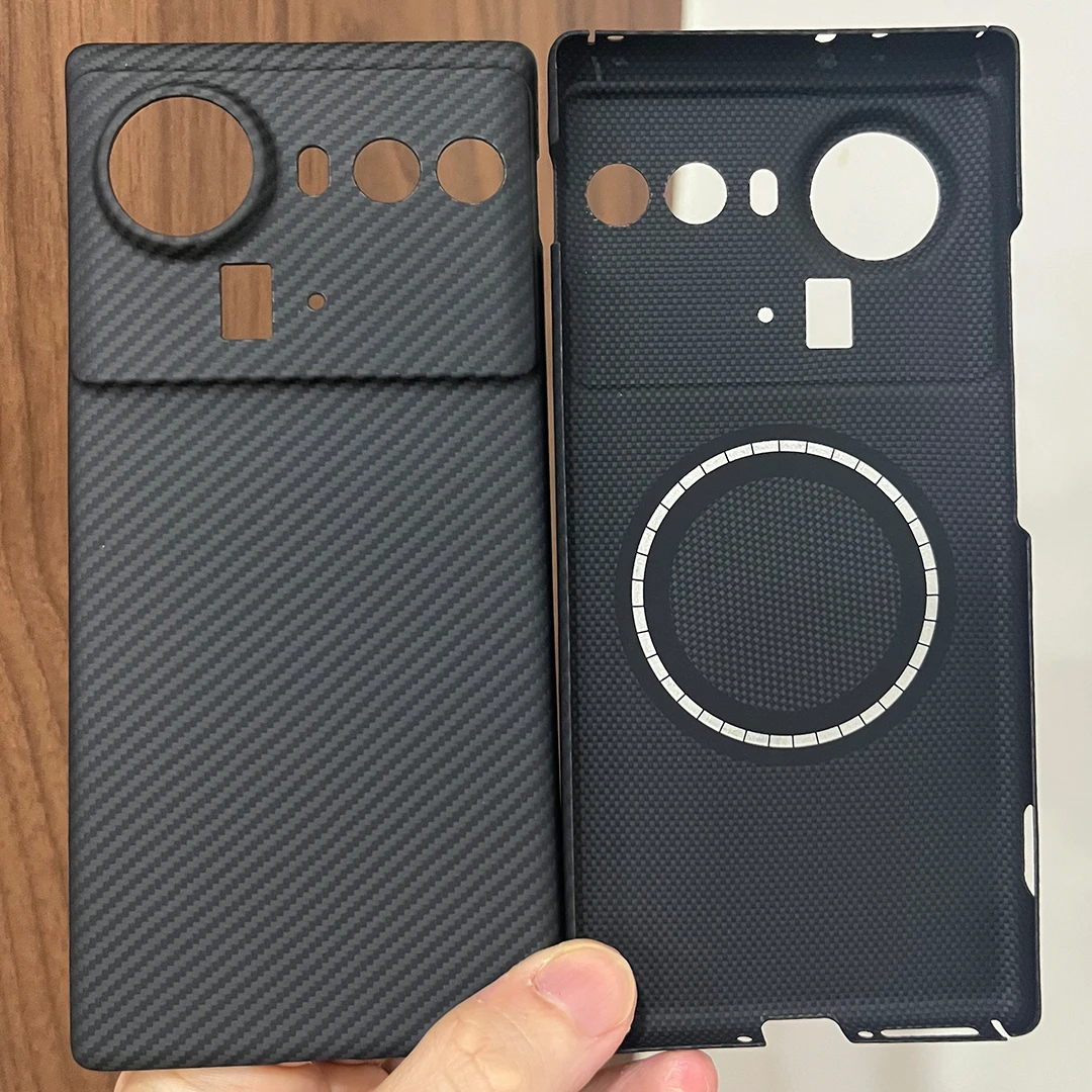 マグネット式アラミドカーボンファイバー製スマホケースカバー