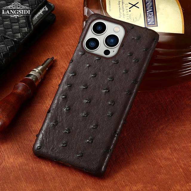 Case Iphone X Leather Ostrich  Ostrich Skin Leather Phone Case - 100% Skin  Phone - Aliexpress