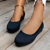 Spring Autumn Casual Shoes For Women Slip-on Pump Knit Single Flat Shoes Breathable Round Toe Ladies Cloth Loafers Large Sized 1