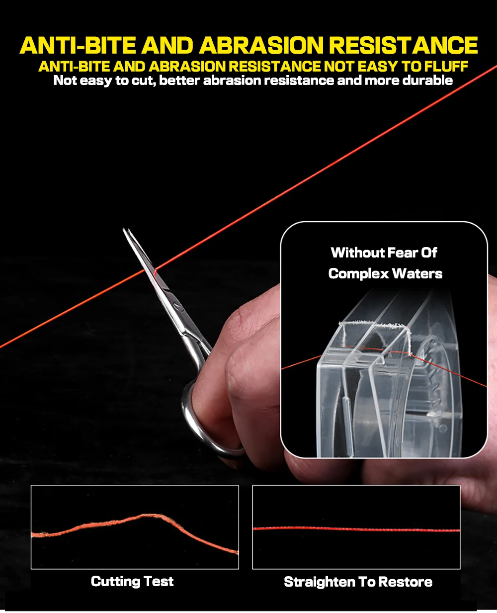 Description Picture 6 of itemJOF 8 Strands 1000M 500M Braided Fishing Line Carp Fishing Weaves Linha de Pesca Multifilamento 8 fios