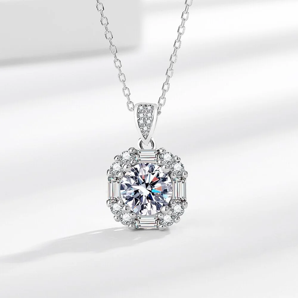 Women's 925 Sterling Silver Jewelry Set Inlaid Square AAAAA Zircon Women's Fashion Party Wedding Accessories 2