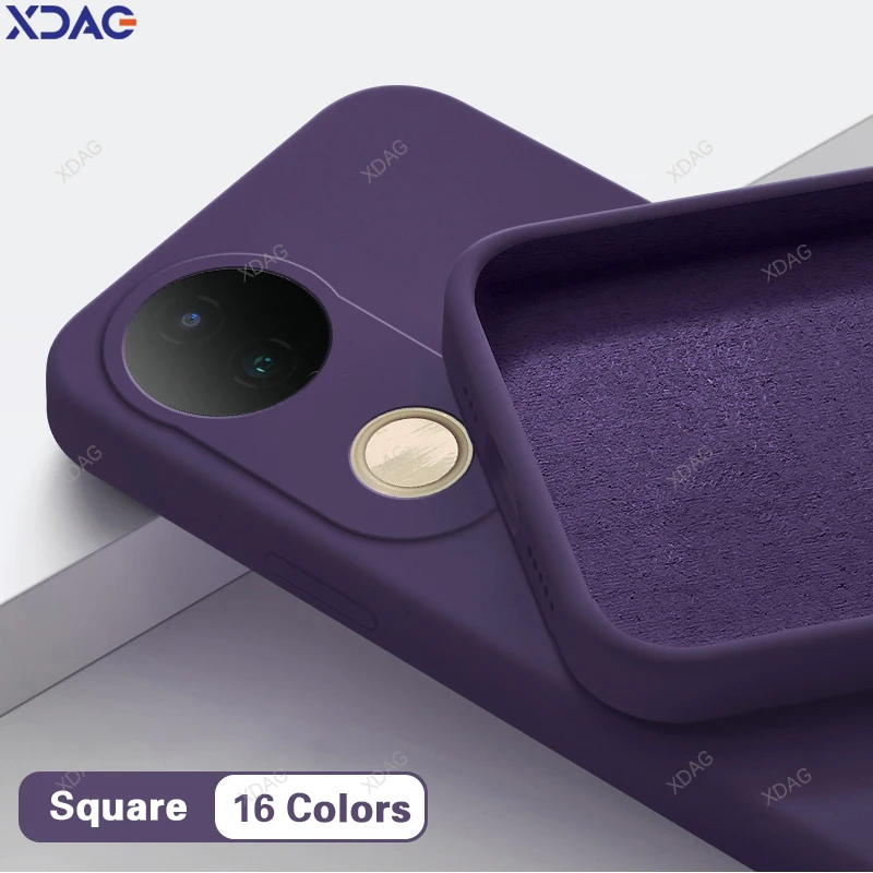 Solid Color Liquid Silicone Phone Case with Camera Protection