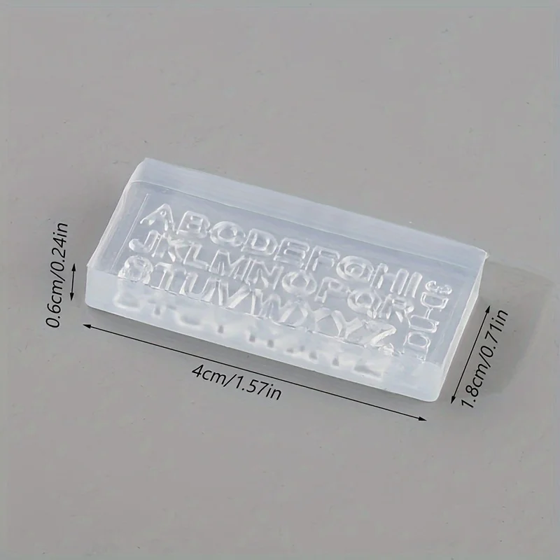 3D Letter Manicure Silicone Mold Mini Letter Nail Mold A-Z Letter Resin Mold 26 Letter Mold DIY Nail Tools Handmade Craft Engraving Mold Nail Decoration Tools Women's Nail Accessories Nail Supplies Numbers 0-9 4