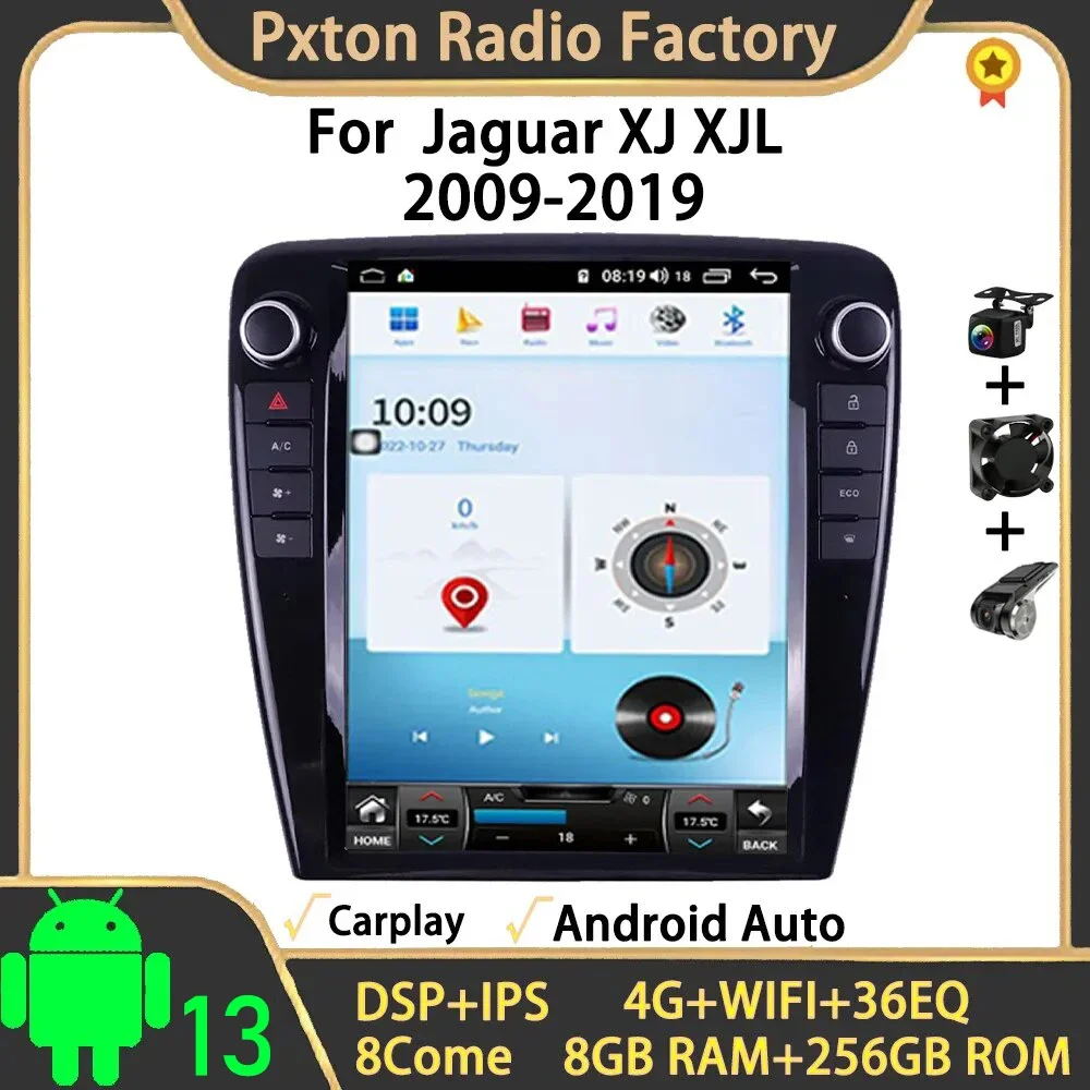 

Pxton 12.1 Inch Android 13 Tesla Screen For Jaguar XJ XJL 2009-2019 Car Radio Central Multimedia Player Navigation Carplay