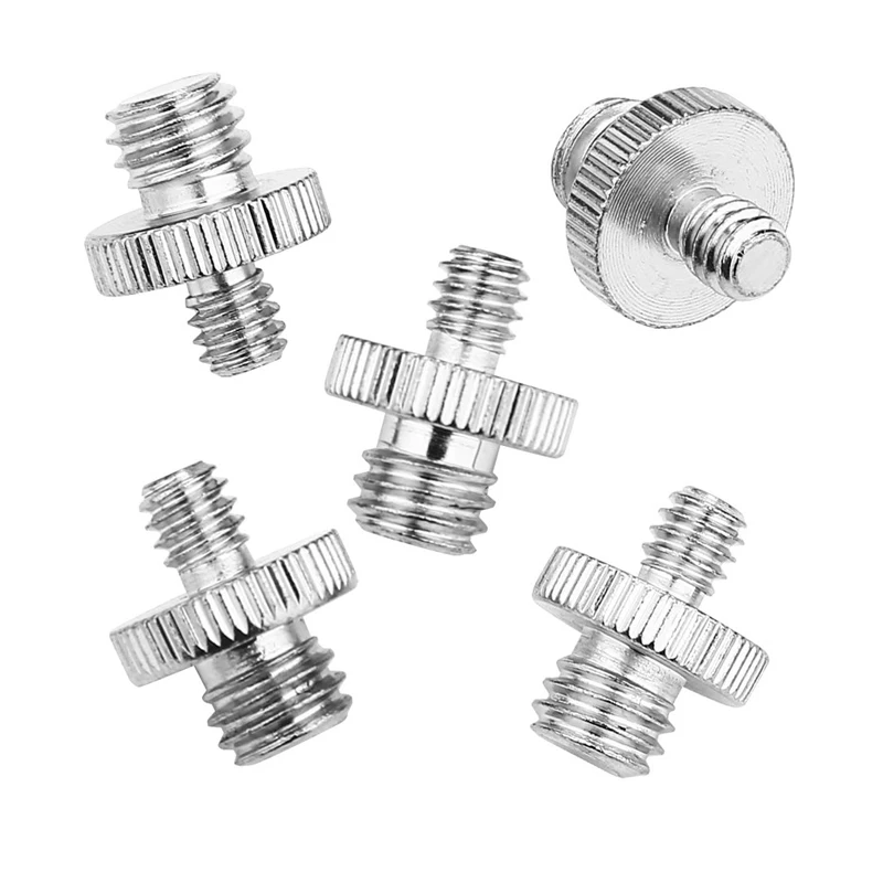 Description Picture 6 of item1/4" Male to 1/4" Male To 3/8" Male Threaded Screw Adapter Tripod Double Head Stud Converter Camera Cage Monopod Ballhead Light