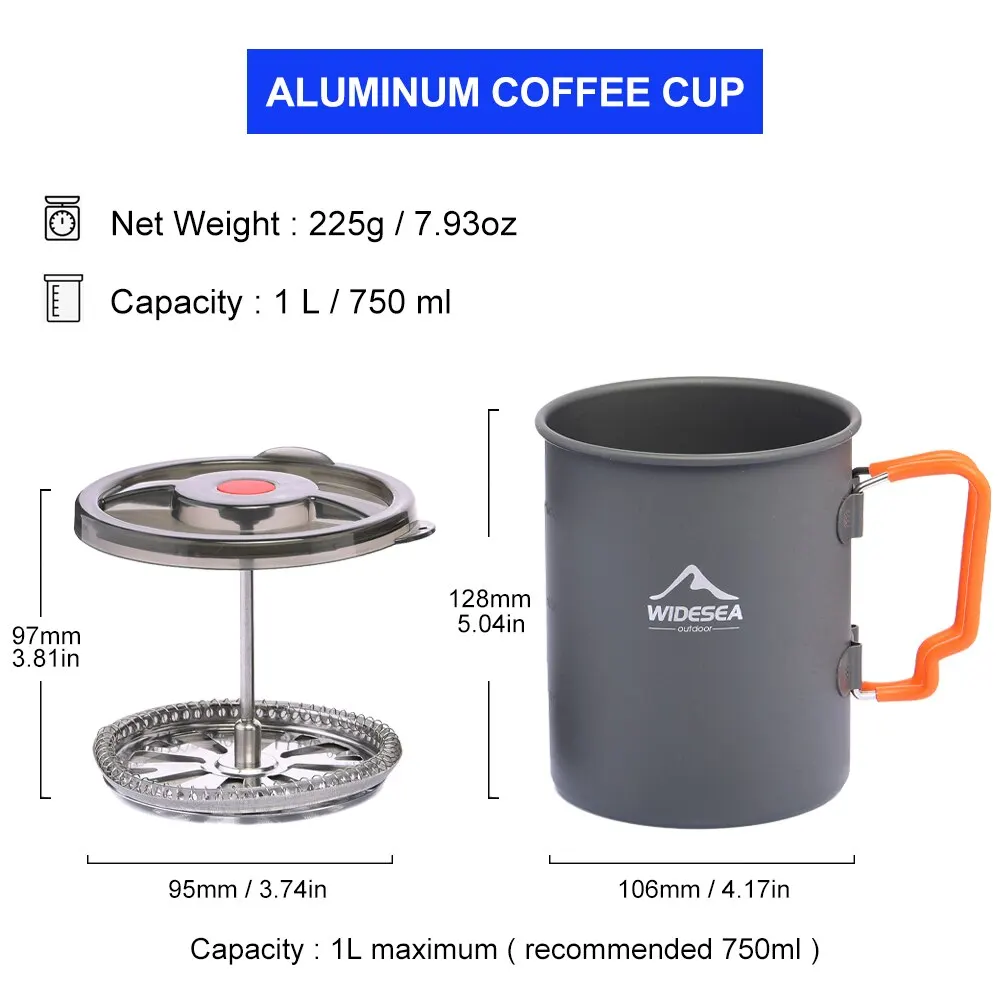 Fire Maple Coffee Cup Mug French Press Pot Coffee Maker With Lid Outdoor  Camping Cooking Pot Camping Mug Cooking Pot - Outdoor Tableware - AliExpress