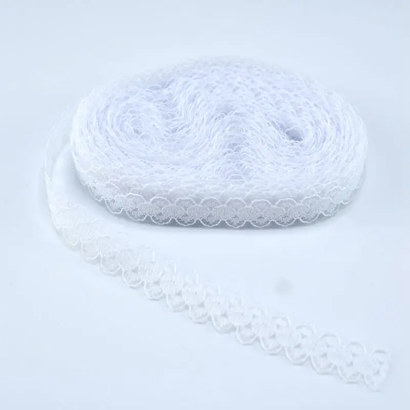 10yards Lace Fabric Ribbon 14mm African Lace Fabric Cotton Trim DIY Embroidered Sewing Wedding Decoration lace fabric,lace ribbon,lace sewing supplies,lace sewing accessories,lace decoration,lace accessories,lace garment accessories