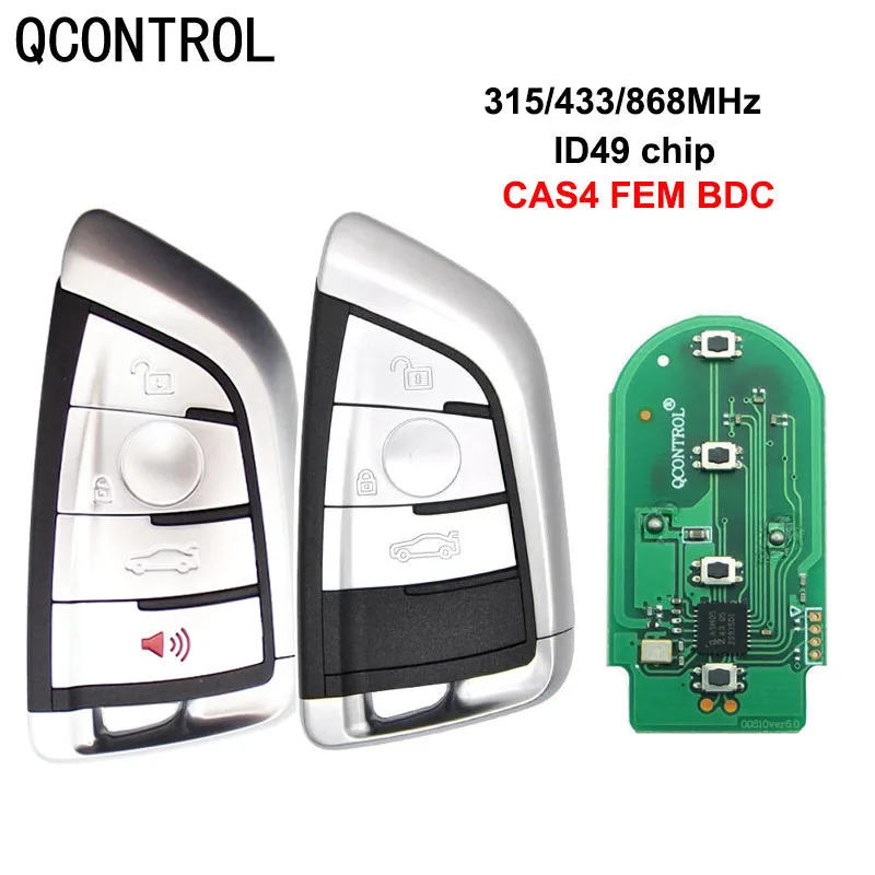 

QCONTROL Smart Remote Car Key 4 BT 315/433/868mhZ ID49 Chip for BMW F 5 7 X5 X6 2014 2015 2016 CAS4 CAS4 FEM Keyless Entry