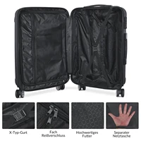 Ensemble de valises Creahappy – Valise à roulettes, ensemble de 3 pièces – avec doubles roues et serrures TSA pratiques 3
