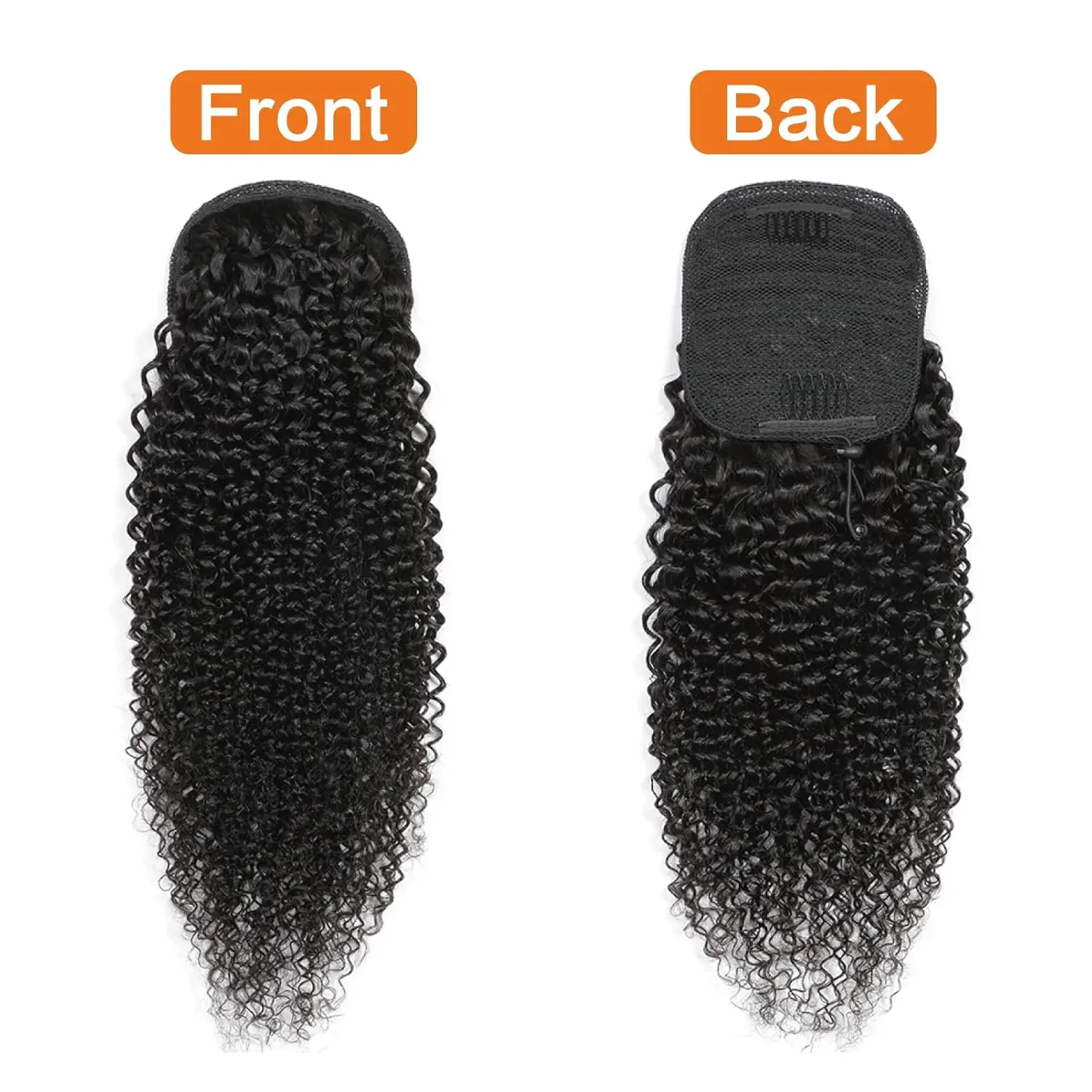 Curly Clip Ponytail Human Hair 100gram Brazilian Virgin Kinky Curly Human Hair Drawstring Ponytail Extension For Black Women