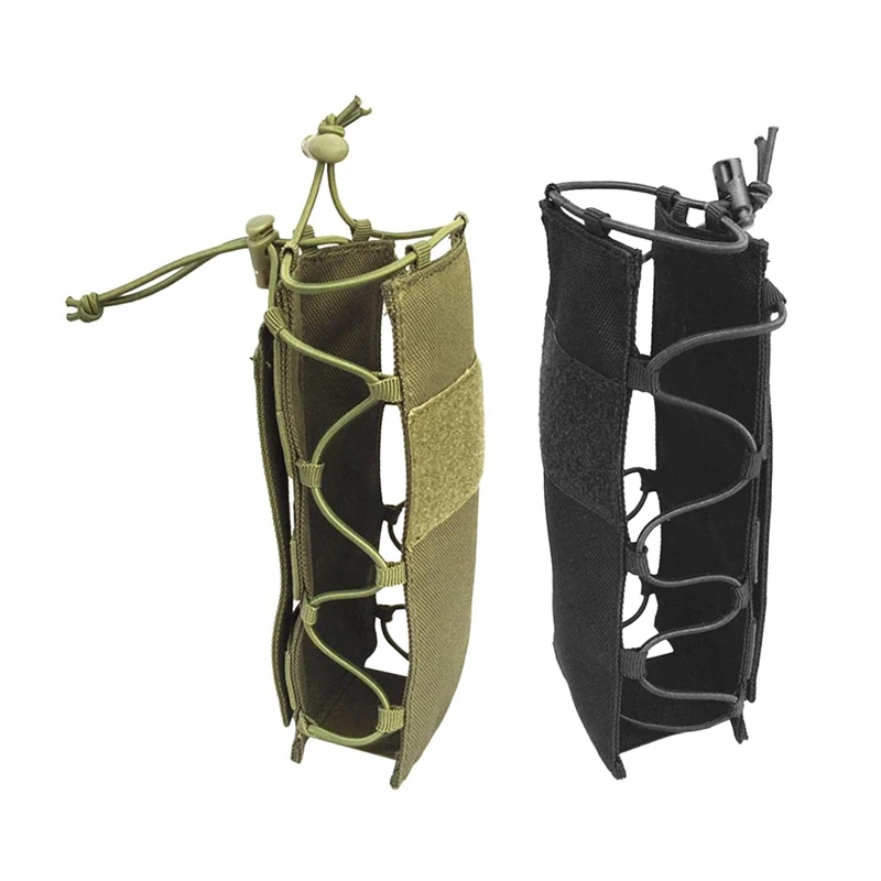 

2 Pcs Tactics Bottle Holder Drinking Bottle Pouch Nylon Molle Water Bottle Holder Durable For Cycling Running Outdoor Sports - G