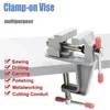 Mini Bench Vise Tools 3.5" Aluminum Miniature Small Jewelers Hobby Clamp On Table Tool Vice Muliti-Funcational Accessories 5