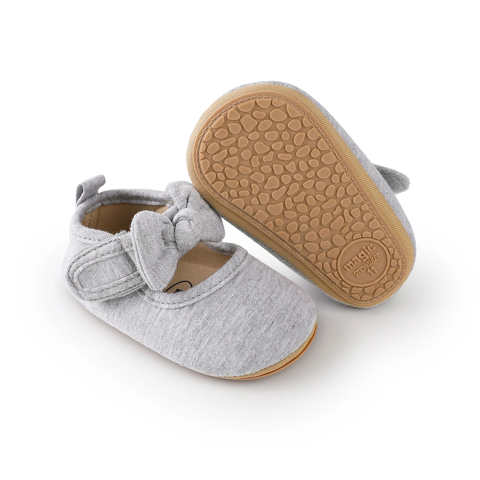 Spring Autumn Baby Girls Shoes Mary Jane Moccasins Cute Toddler Knotted Bow Princess Dress Shoes Anti-slip Newborn Crib