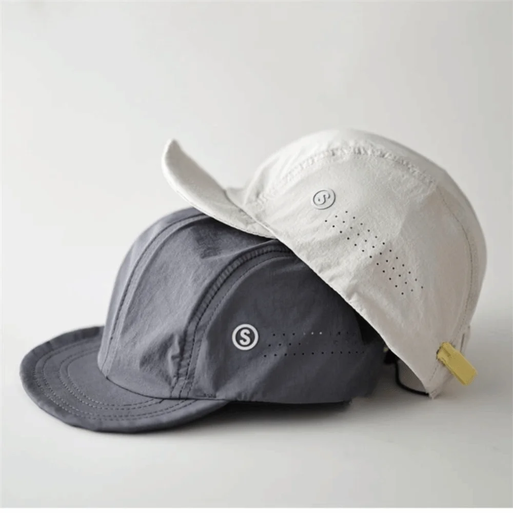 Einfarbige Mesh-Baseballkappe, verstellbar, weiches Oberteil, schnell trocknend, Sonnenschutzkappe, atmungsaktiv, Outdoor-Laufkappe mit weichem Rand, Unisex – Detail 7