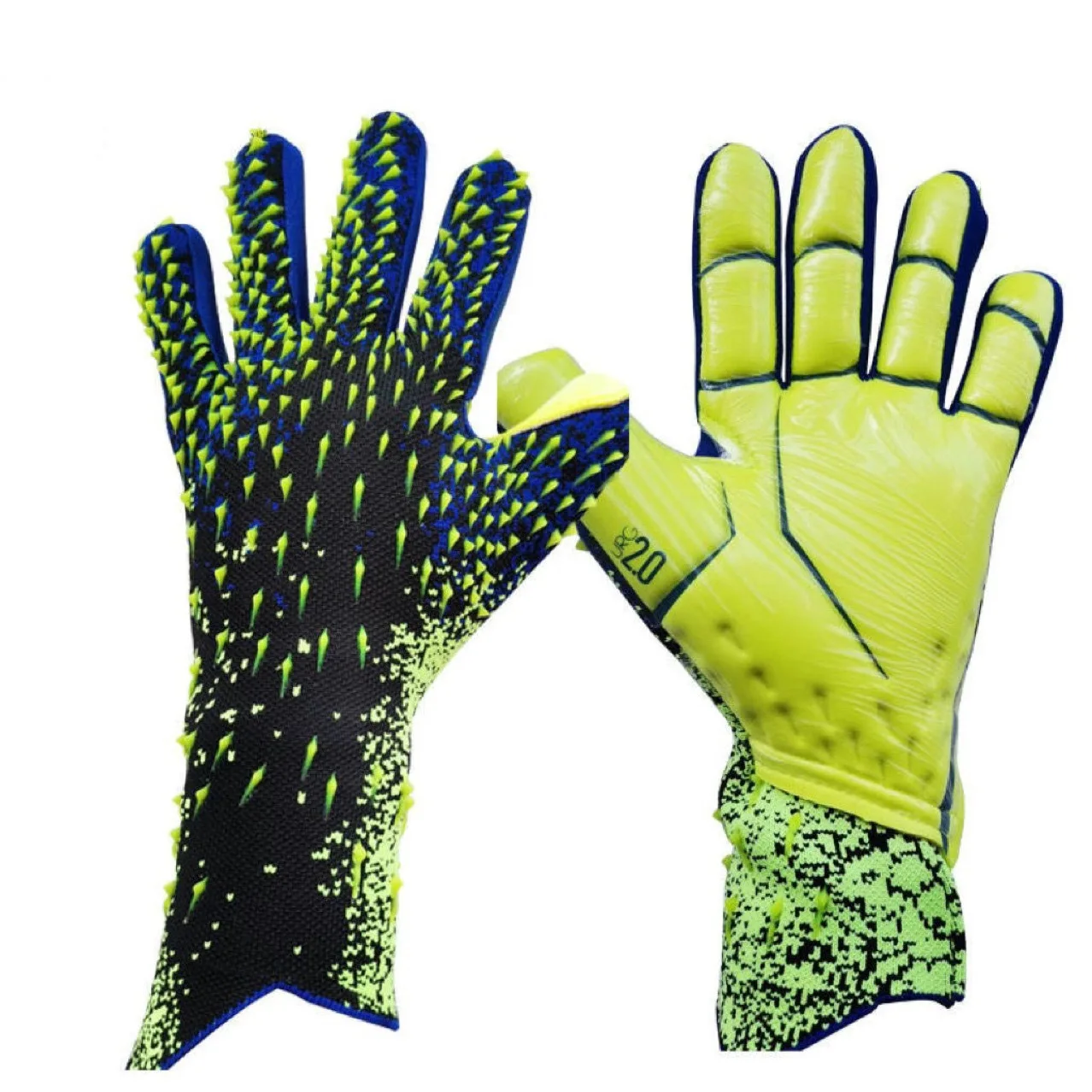 thumbnail image 1 of Guantes de portero de fútbol para niños y adultos, de látex grueso, transpirables y cómodos, para entrenamiento, 1 of 5