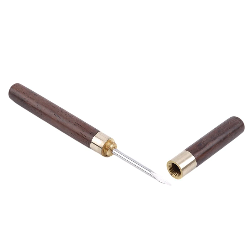 Professional tea knife creative sandalwood stainless steel tea knife Pu'er special needle kung fu set spiral