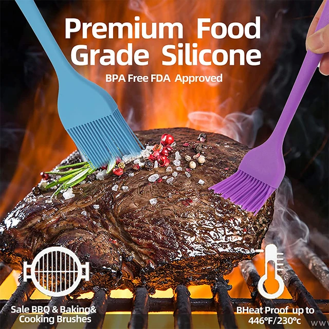 Lmetjma Szilikon Basting Kefe Frissítse A Hőálló Tészta Olajkefét Bbq Főzéséhez És Grillezéshez Jt63 - Image 3