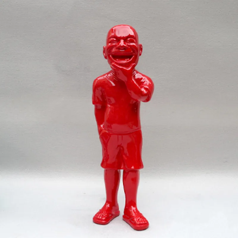 

MODERN ART SCULPTURE CREATIVE ABSTRACT YUE MINJUN WELCOME CHARACTER HOME LIVING ROOM DESKTOP DECORATION BUSINESS GIFT