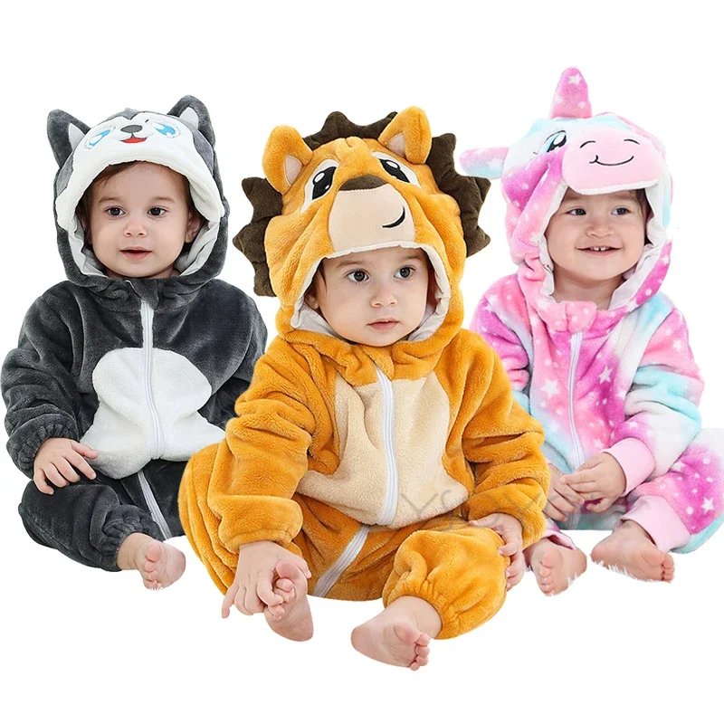 Vestiti del neonato pagliaccetto neonato tutina cartone animato carino leone  pagliaccetti divertente Costume del bambino morbido