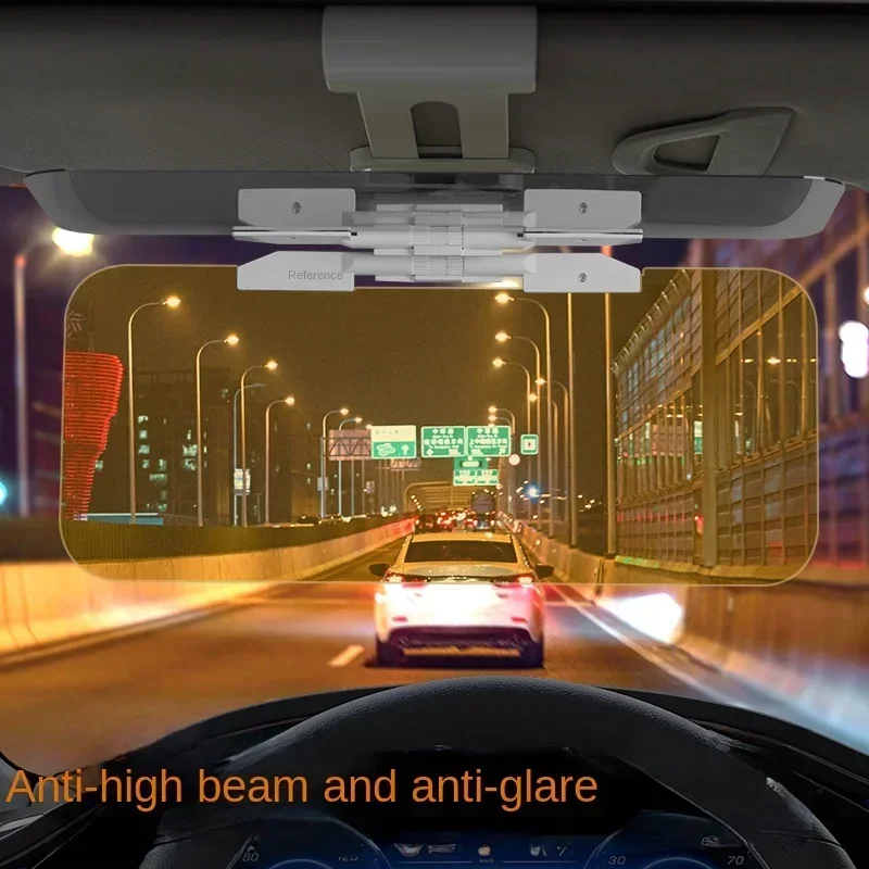 자동차 선바이저 고글 클립온 자외선 차단 눈부심 방지 선바이저 클립온 연장기 회전식 시야 안전 야간 운전용 액세서리