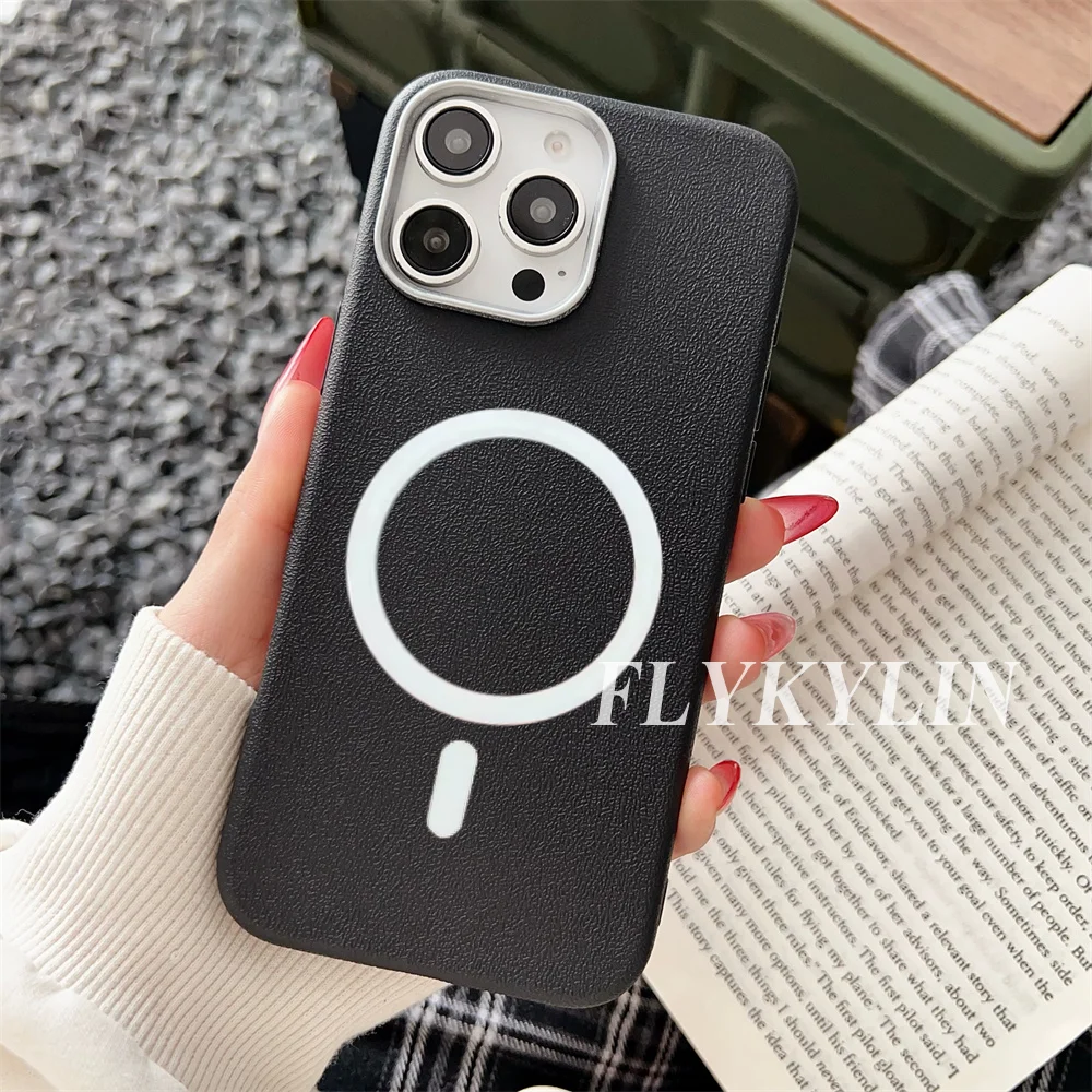Luxury Litchi Leather Magnetic Shock Absorbent Protective Case