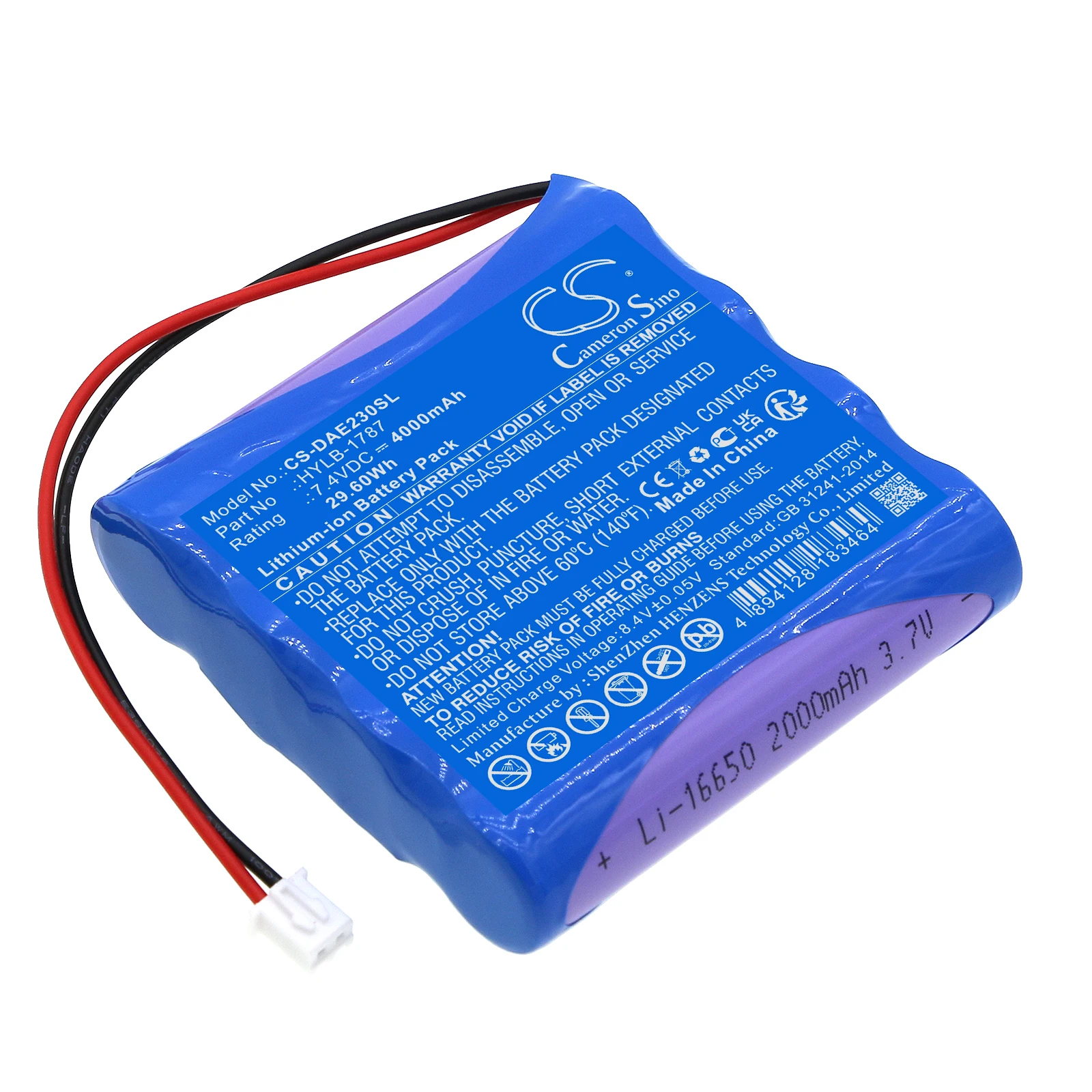 

Equipment, Survey, Test Battery For Deli AE2300 AE2300L AE2300H HYLB-1787 4000mAh / 29.60Wh 68.00 x 66.00 x 18.70mm