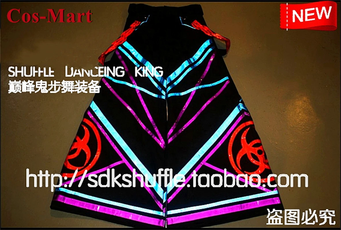 

Флуоресцентные брюки Cos-Mart, Светоотражающие Брюки для танцев призрака, уличные брюки в стиле хип-хоп, костюм для ночного косплея, искусственные