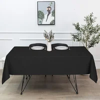 Black Rectangular Tablecloth - 54 x 108 inches - Disposable Tablecloths for Meals, Parties and other Occasions 1
