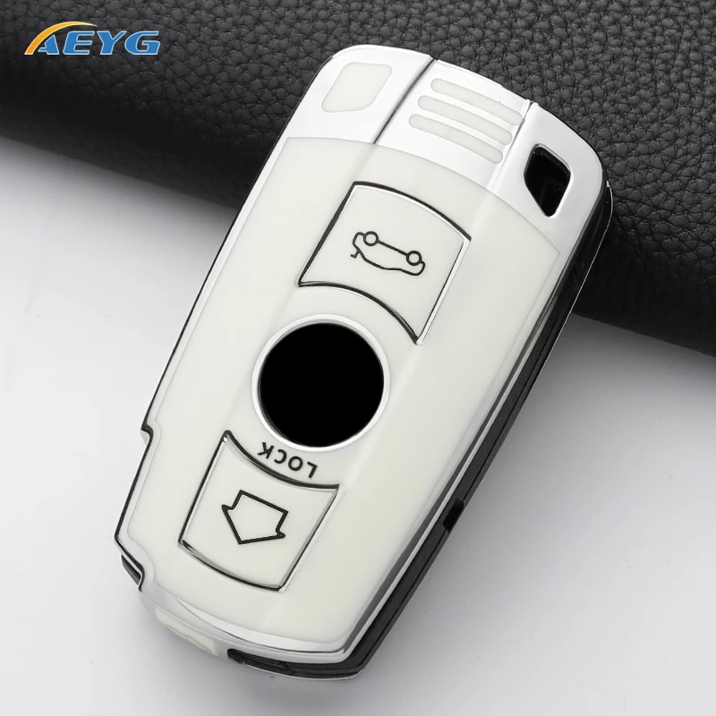 Funda Para Llave De Coche BMW - TPU Protectora, Colores Champán Oro Y Plata, Protección Antigolpes Y Antirrayaduras