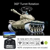 HENG LONG 1/16 Scale 7.0 Upgraded Walker Bulldog RC Tank FPV Camera 3839 360° Turret Metal Tracks Wheels Toys Boys Car TH17328 1
