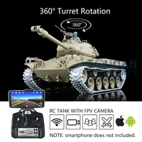 HENG LONG 1/16 Scale 7.0 Upgraded Walker Bulldog RC Tank FPV Camera 3839 360° Turret Metal Tracks Wheels Toys Boys Car TH17328 1