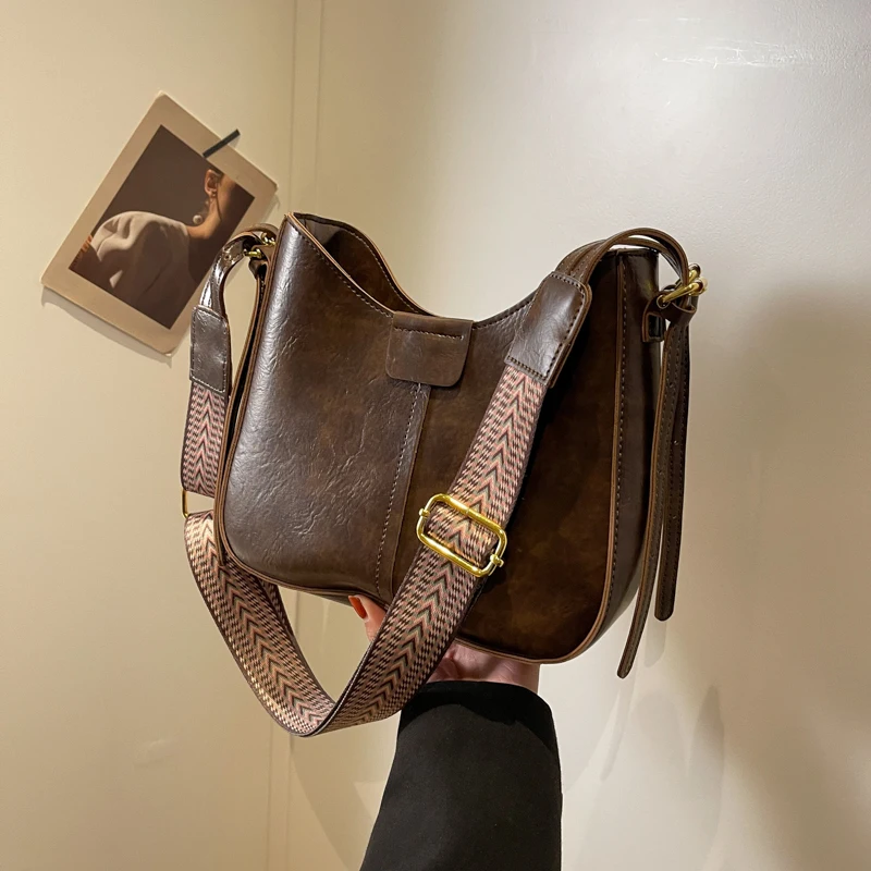 

Прошитые однотонные вместительные ремни на молнии из искусственной кожи, Наплечные сумки 2024, модная женская сумка, женские сумки