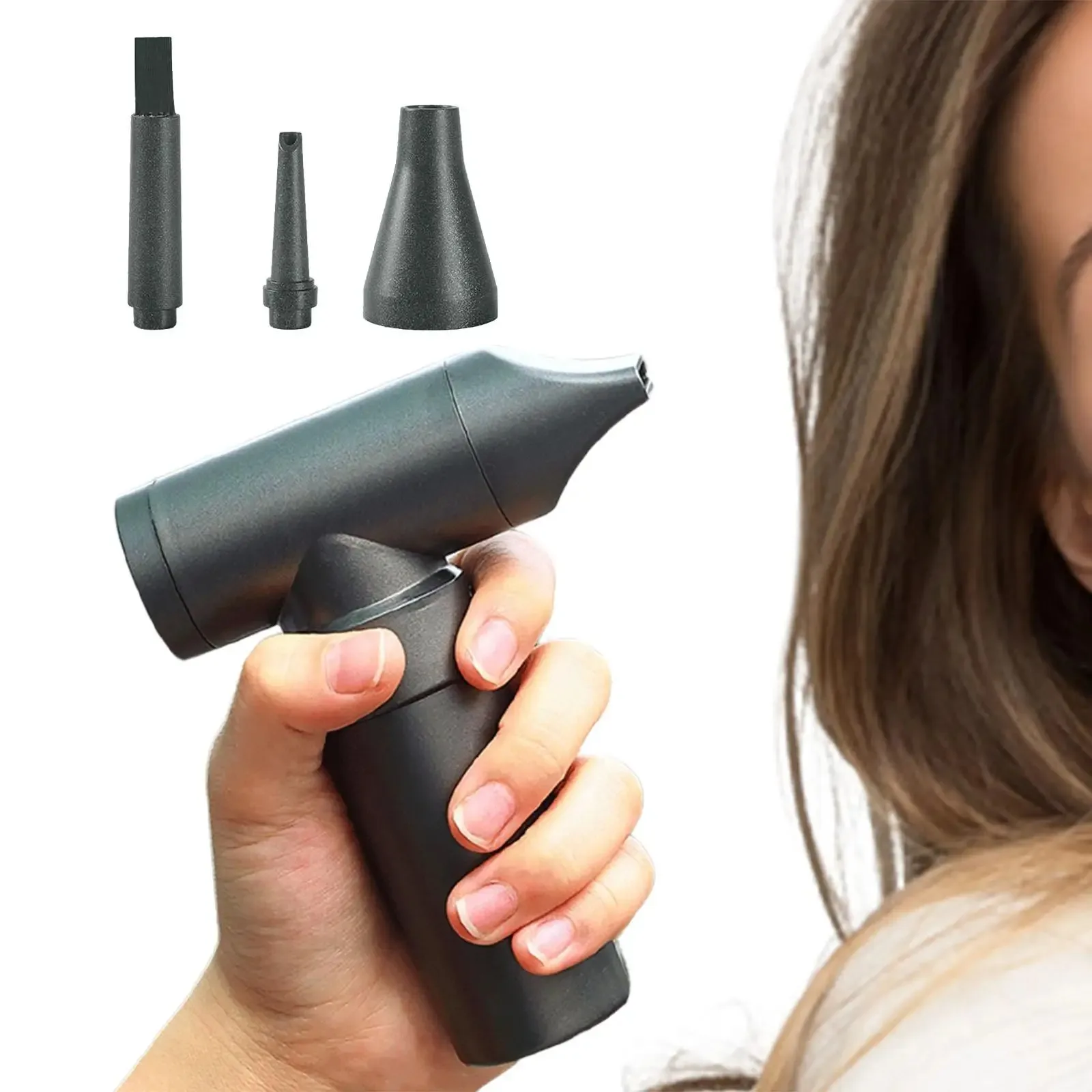 Powerful Wireless Blow Dryer for Home Salon Travel Hair Dryer USB Rechargeable Lightweight Multifunctional Fast Drying