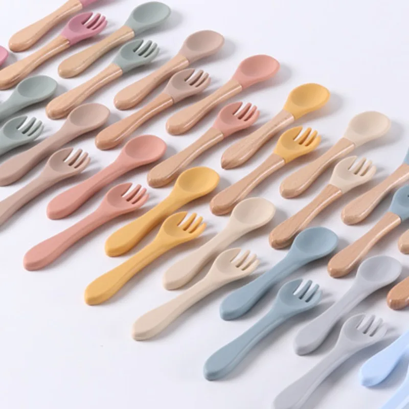

2 шт., детская силиконовая ложка для кормления малышей