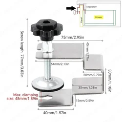 Adjustable C Clamp Cabinet Hardware Jig for Installing Knobs, Pulls, and Handles in Woodworking Projects (Plus)