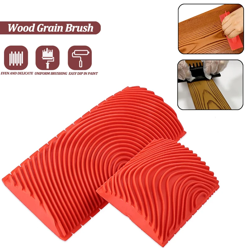 2Pcs Rubber Roller Brush Painting Tool for Home Decoration DIY Wall Art
