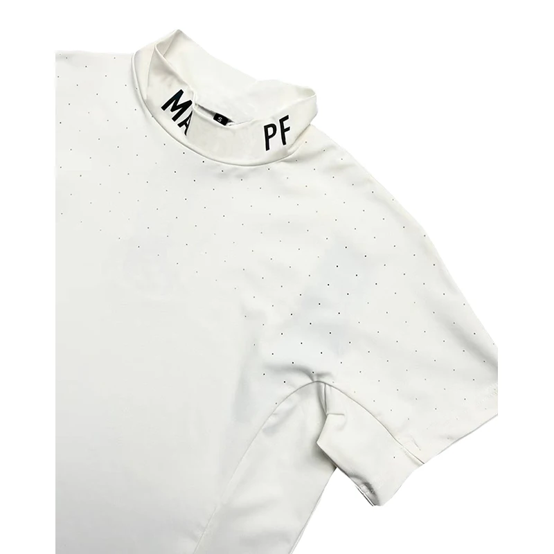Spring/Summer New Product Golf Women's Outdoor Quick Drying Sweatshirt Half High Neck Short Sleeve T-shirt Versatile Pullover