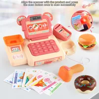 Simulation Shopping Cash House Toys Electronic Game Lighting And Sound Effects Supermarket Cashier Toys 1