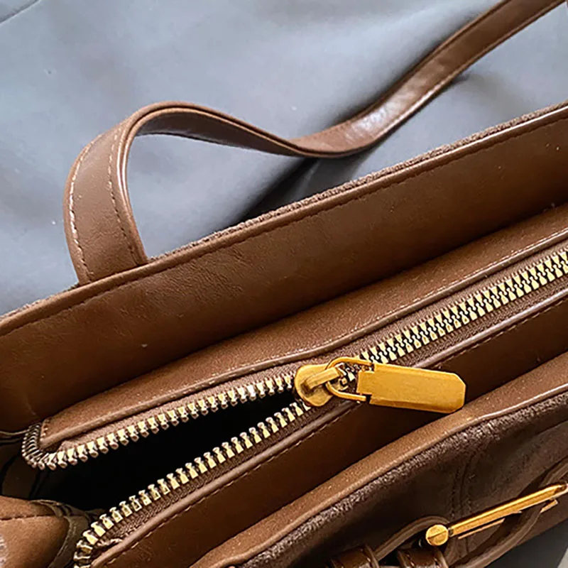 2025 Autumn/Winter New Retro Suede Underarm Bag Fashion Korean Edition Women's Shoulder Bag Large Capacity Commuter Bag Handbag