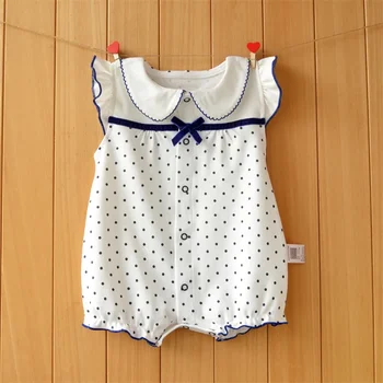 Baby Girl Summer clothing short Sleeve cute cotton baby clothes rompers for girls print polka dot boutique clothes onesie 6