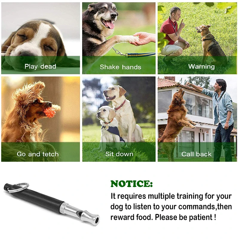 Dog Whistle Ultrasonic Dog Whistle Training to Stop Barking for Dogs Recall Training Adjustable Training Silent Whistle dog whistle